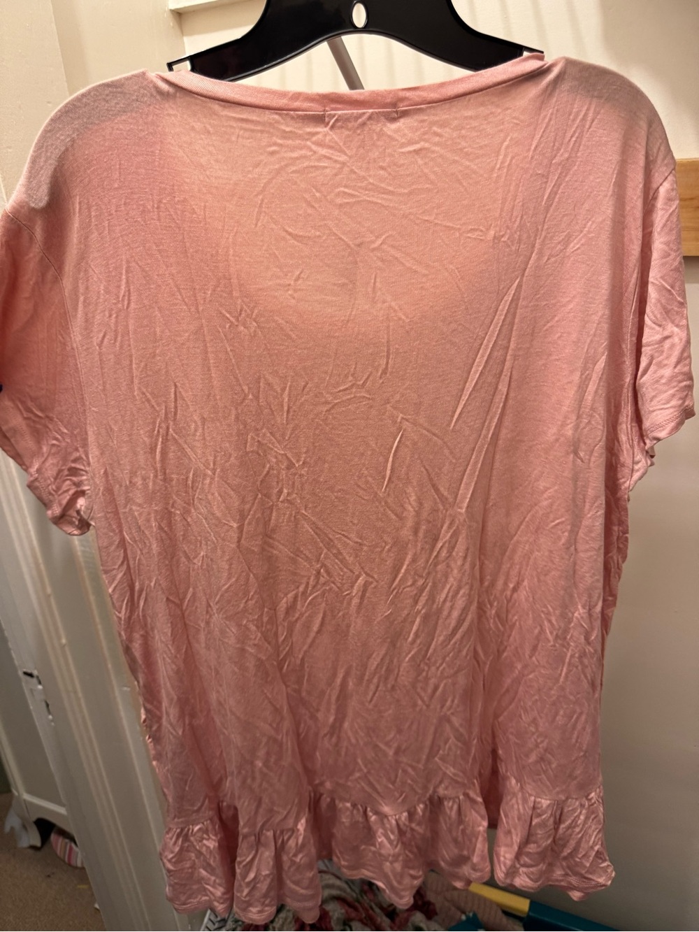 Maurices Dusty Pink Lace Front Short Sleeve Tunic - Picture 4 of 4